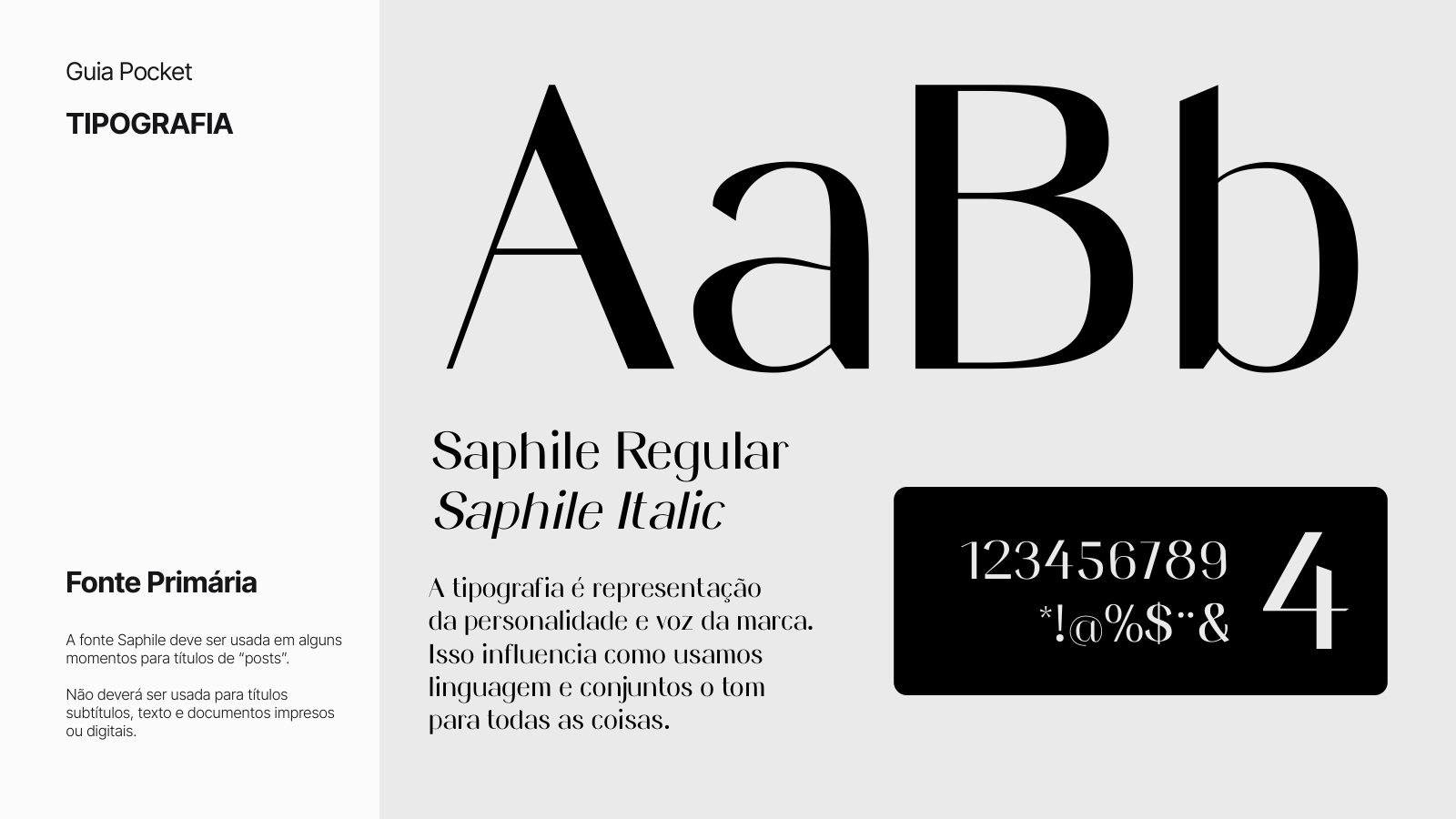 Tipografía primaria — Saphile