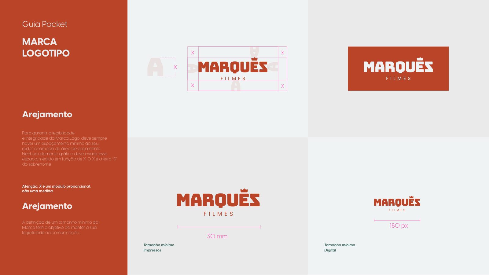 Logotipo — respiro y tamaño mínimo
