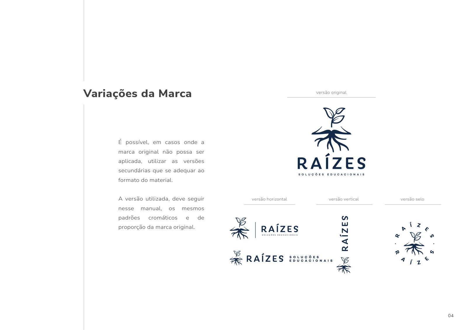 Brand variations — original, horizontal, vertical, seal