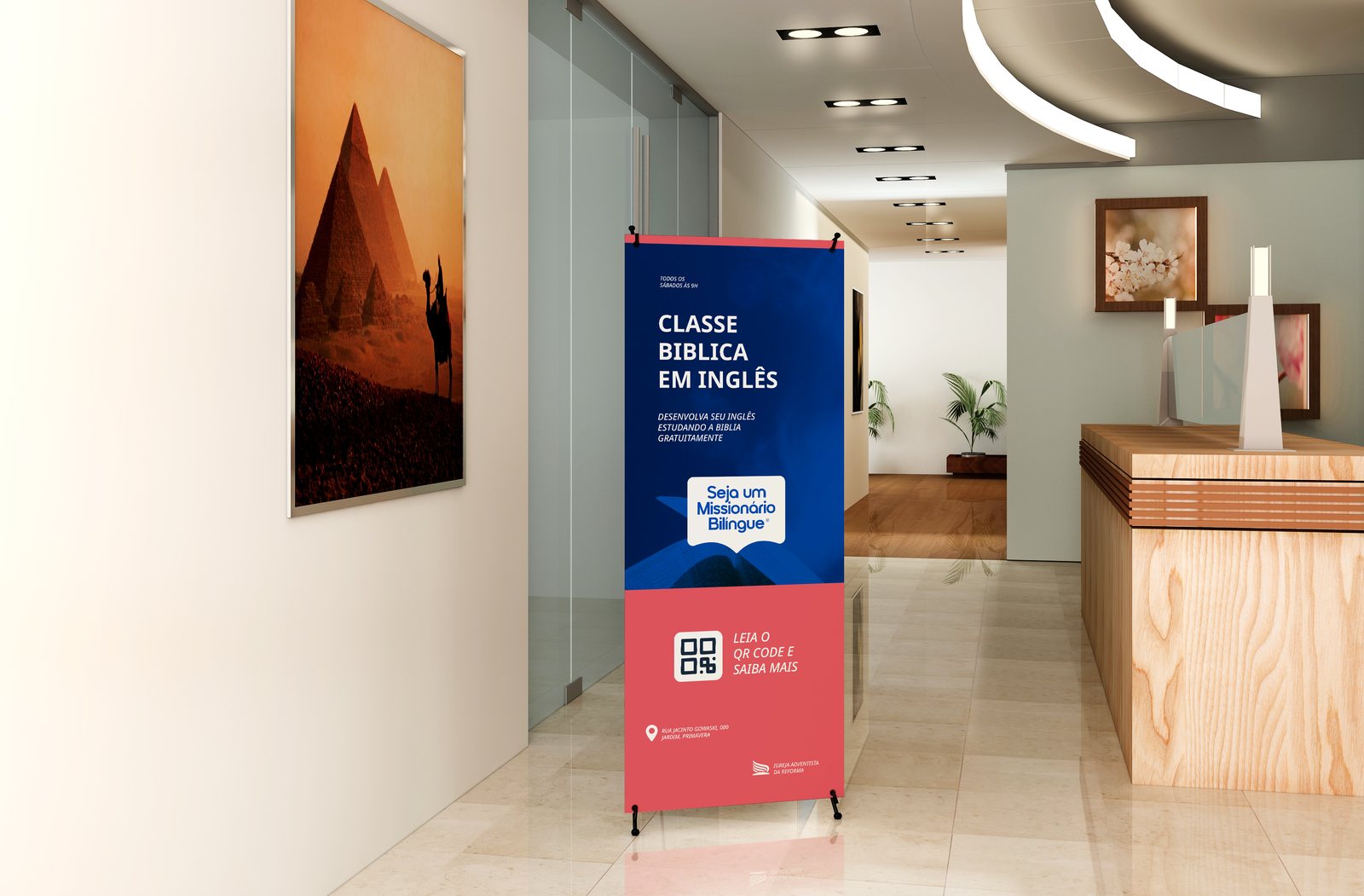 Banner — 'Bible class in English'
